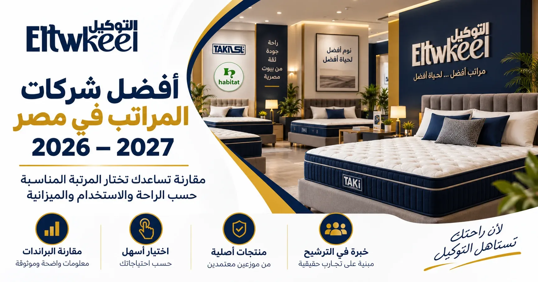 أفضل شركات المراتب في مصر 2026 - 2027 ومقارنة بين أشهر البراندات