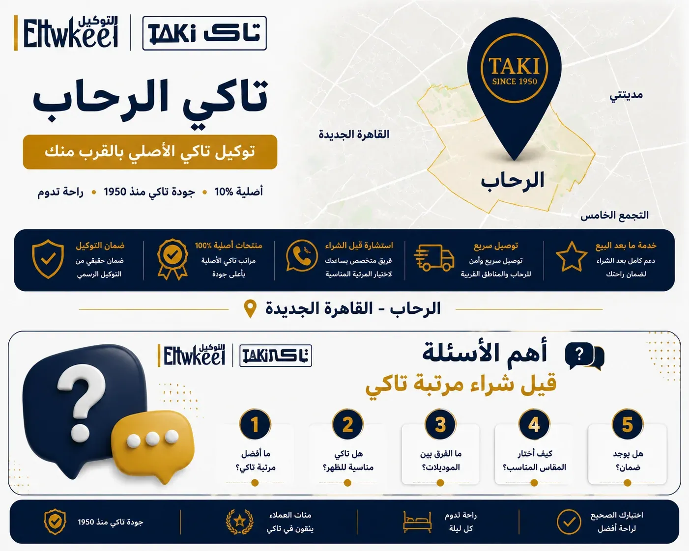 أهم الأسئلة قبل شراء مرتبة تاكي