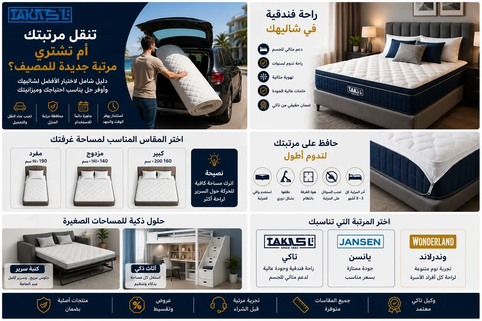 لماذا يكون شراء مرتبة جديدة للمصيف أوفر من نقل المرتبة على المدى الطويل؟