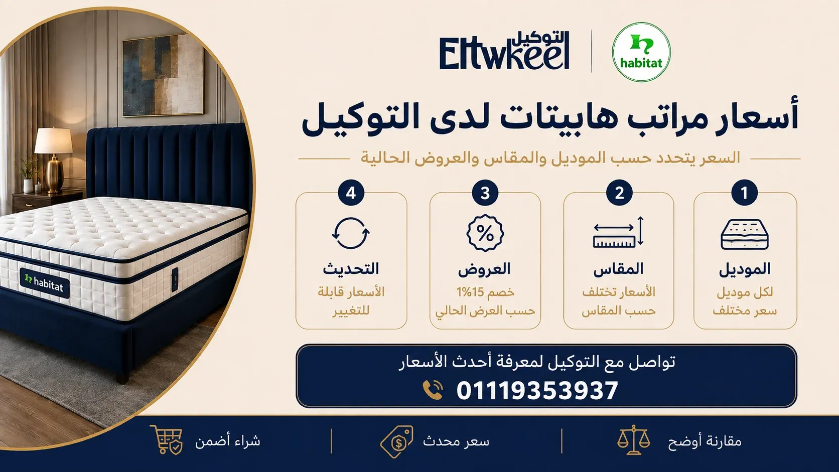 اسعار مراتب هابيتات لدي التوكيل
